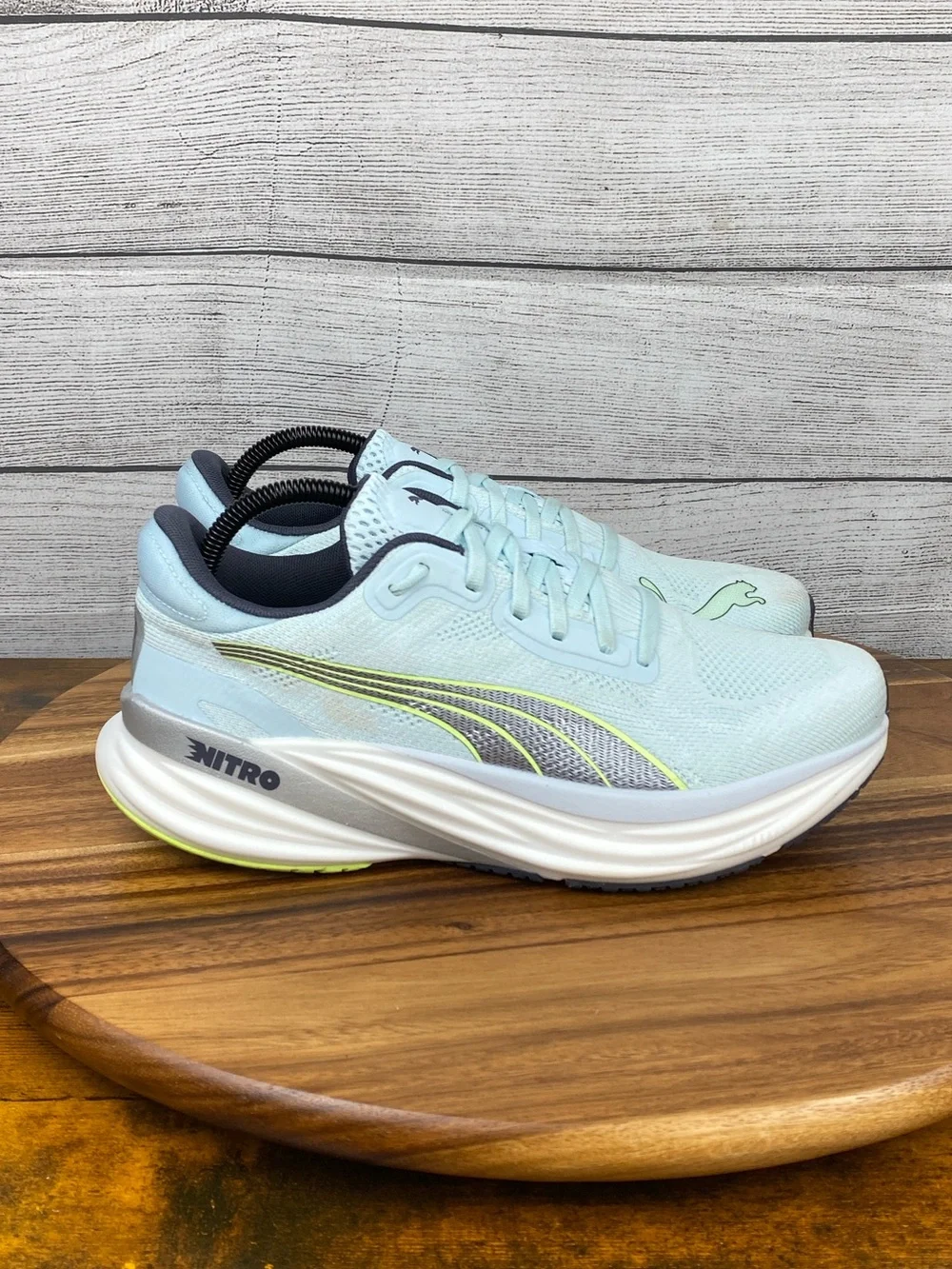 Puma Magnify Nitro 2 Light Blue Fizzy Apple Running Shoe 377540-15 Women Size 9